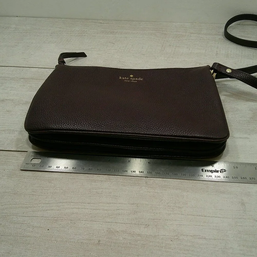 Kate Spade New York Madelyne Mulberry Street Burgandy Wine Leather Crossbody Bag